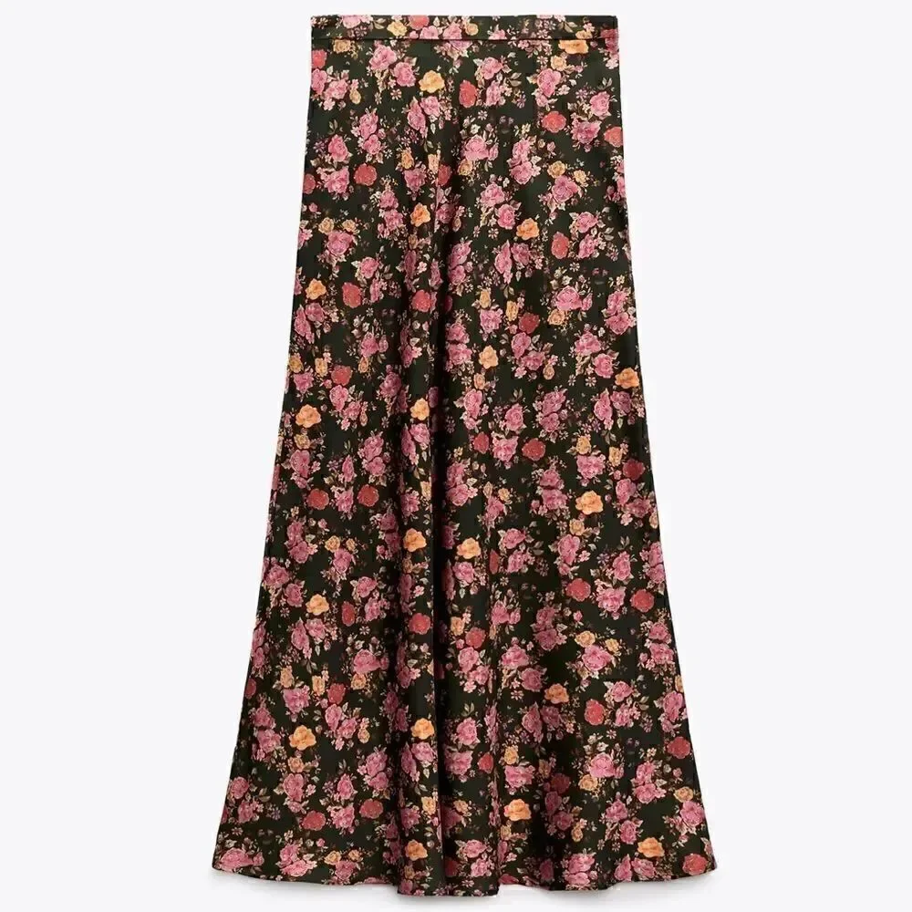 ZARA FLORAL PRINT SKIRT